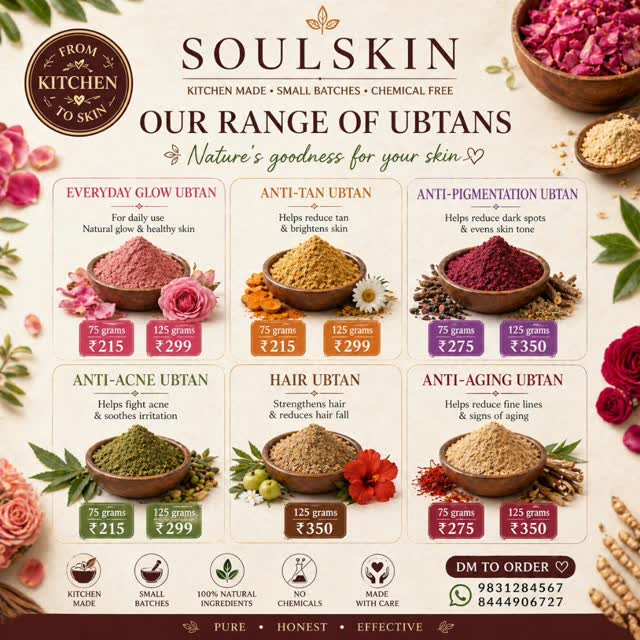 Soulskin ubtan range visual from Instagram